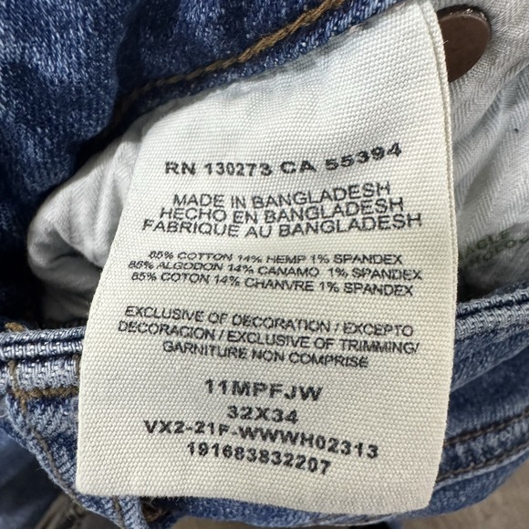 Wrangler Retro Med Wash High Rise Trumpet Flare Bell Bottom Jeans Size 32x34 - Picture 3 of 7